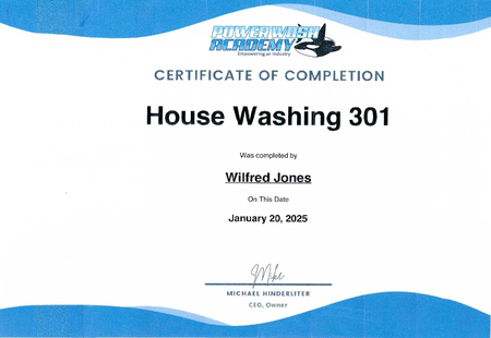 Powerwash 301 certification